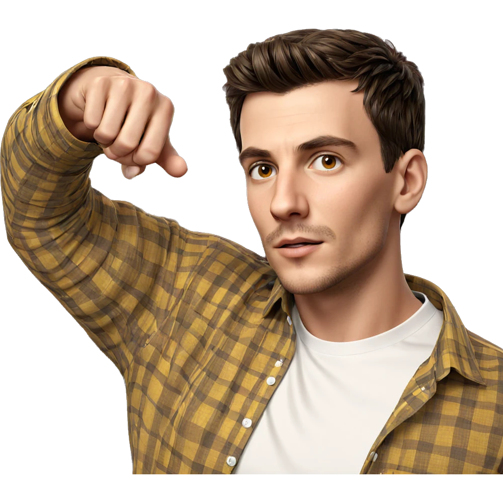 realistic male portrait in shirt emoji