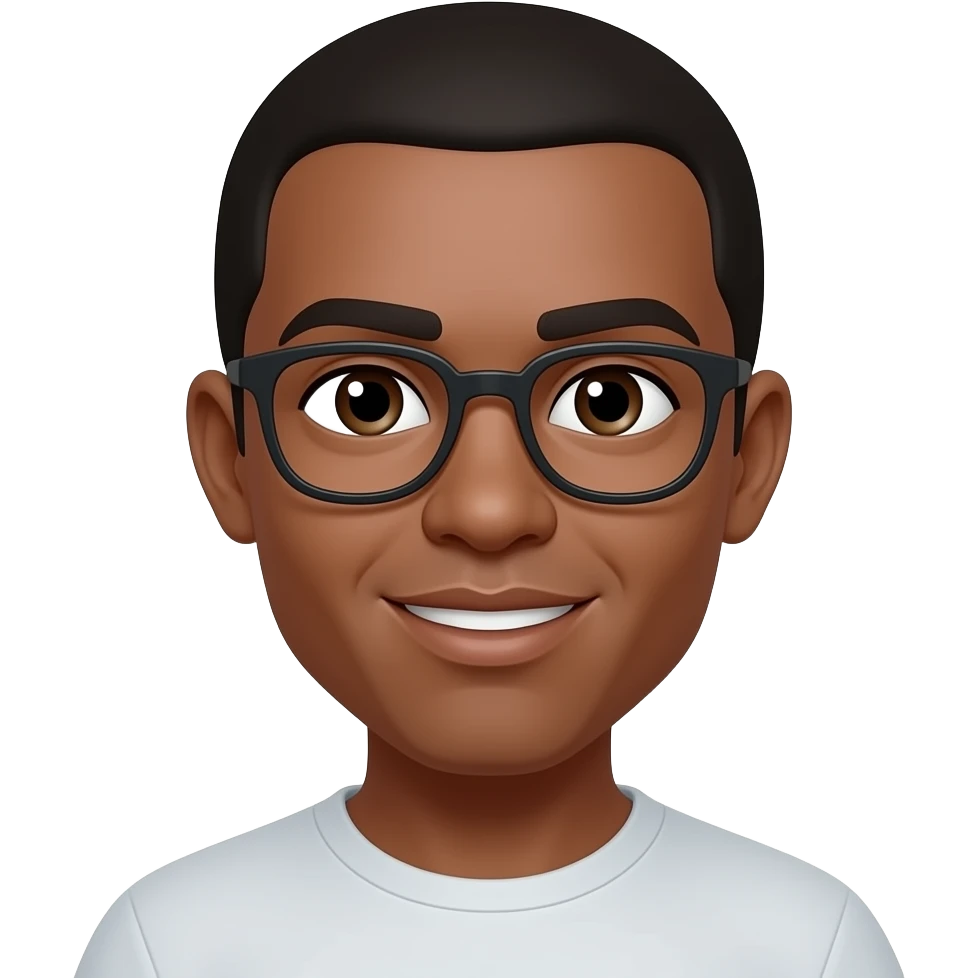 no glasses, add a mouth and the color is brown emoji
