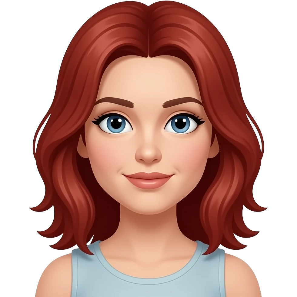 Emoji de mujer con cabello rojo emoji