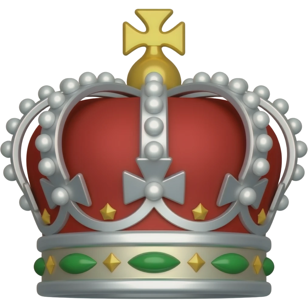 Create a crown which is unique and silver or gold in colouy emoji
