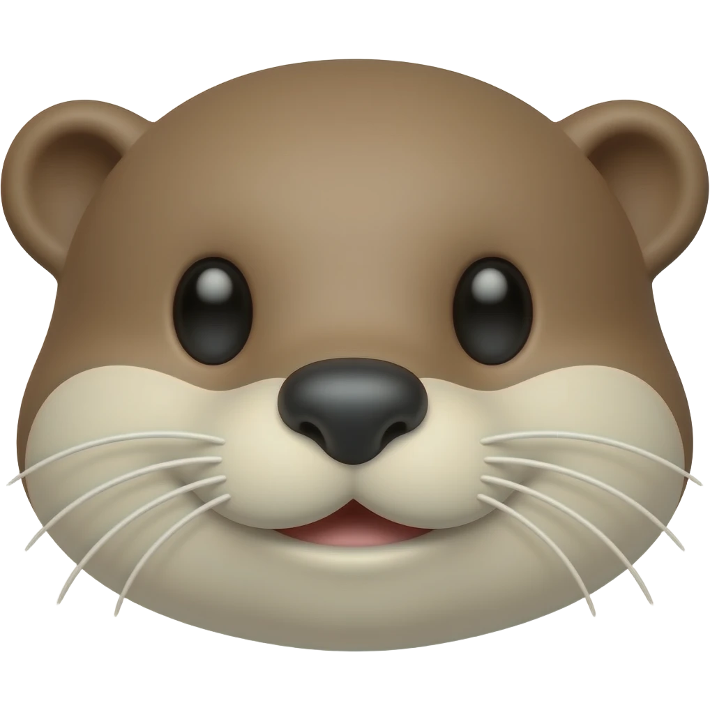 Otter smiling face emoji