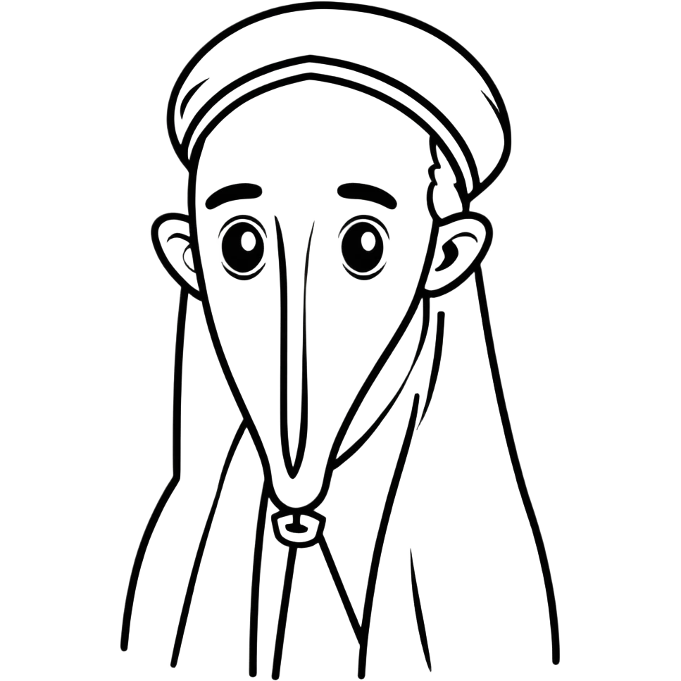 Jewish person long nose emoji
