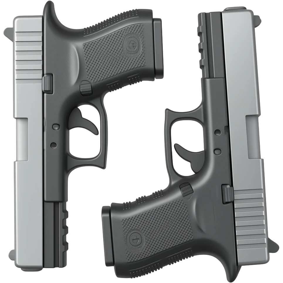 Glock pointing up like an L emoji