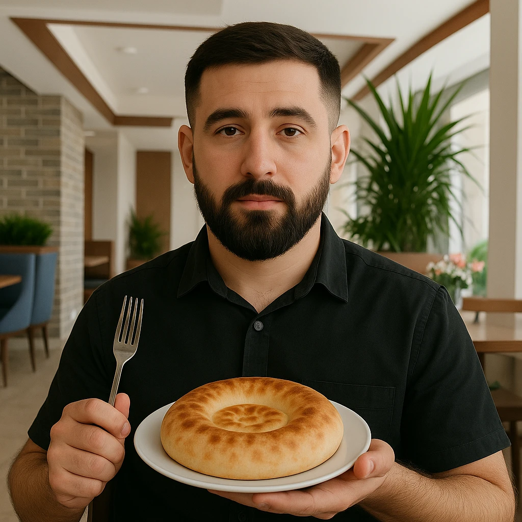 birinchidagi odamni yuziga 2 rasmdagi odamga uxshatib chizib bergin xuddu shunday non yen utirganini emoji