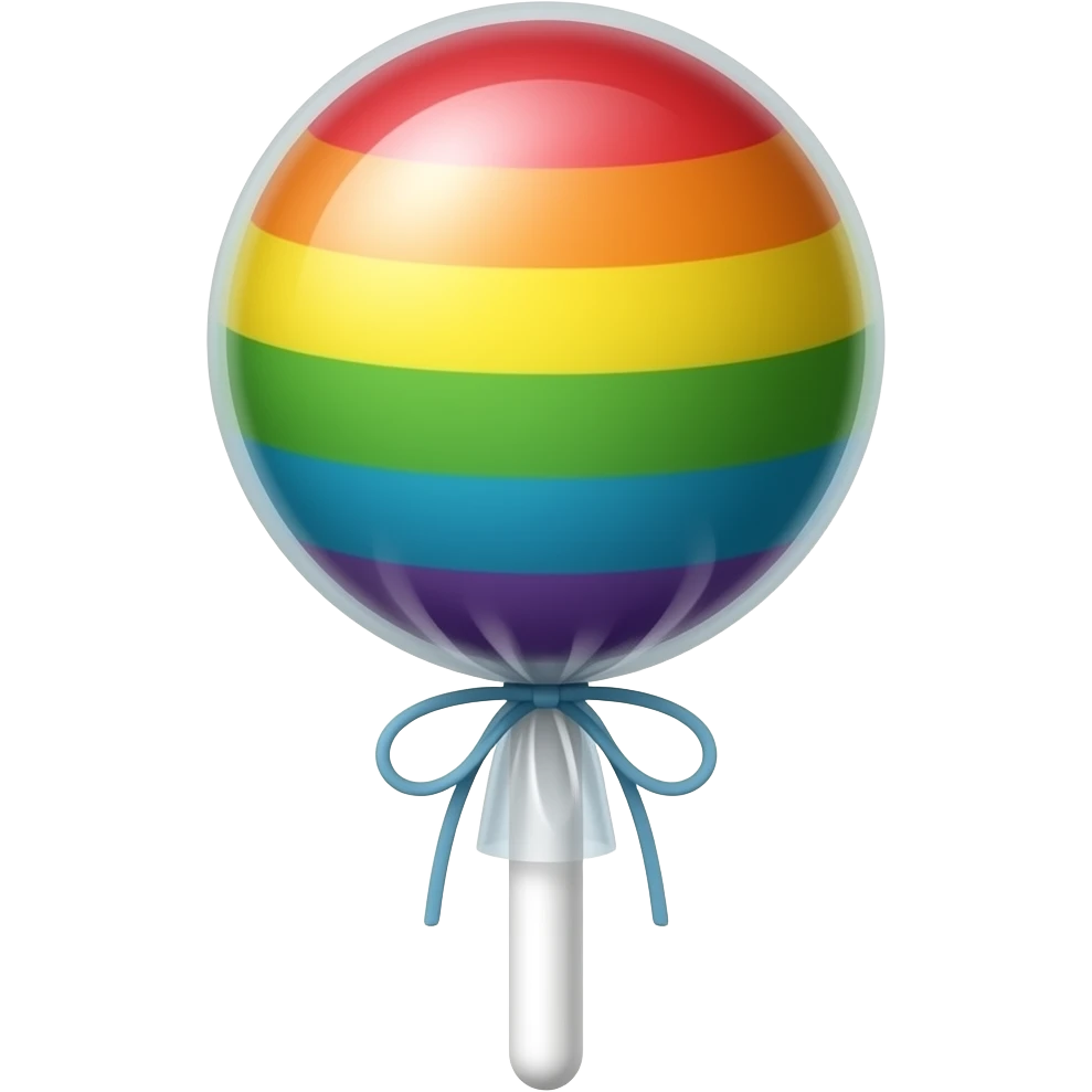 Rainbow cake pop emoji