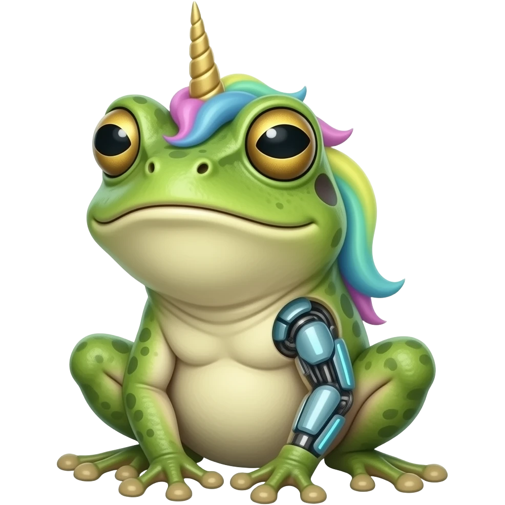 Frog unicorn human mutant Al desendence emoji