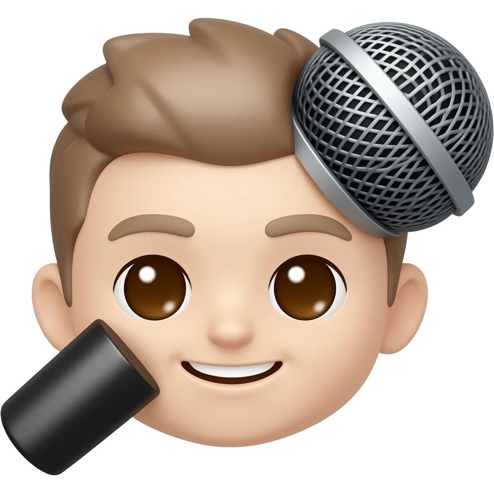 microphone mini face emoji