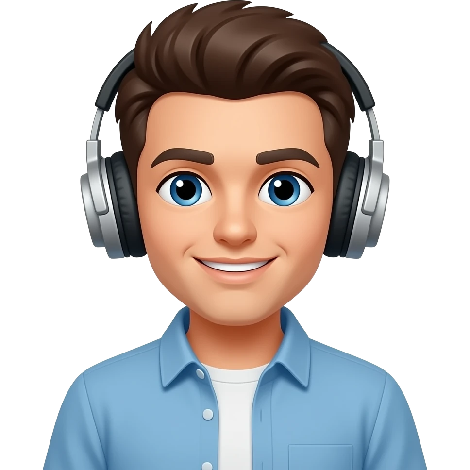 Someon with headphones listening vibing music emoji