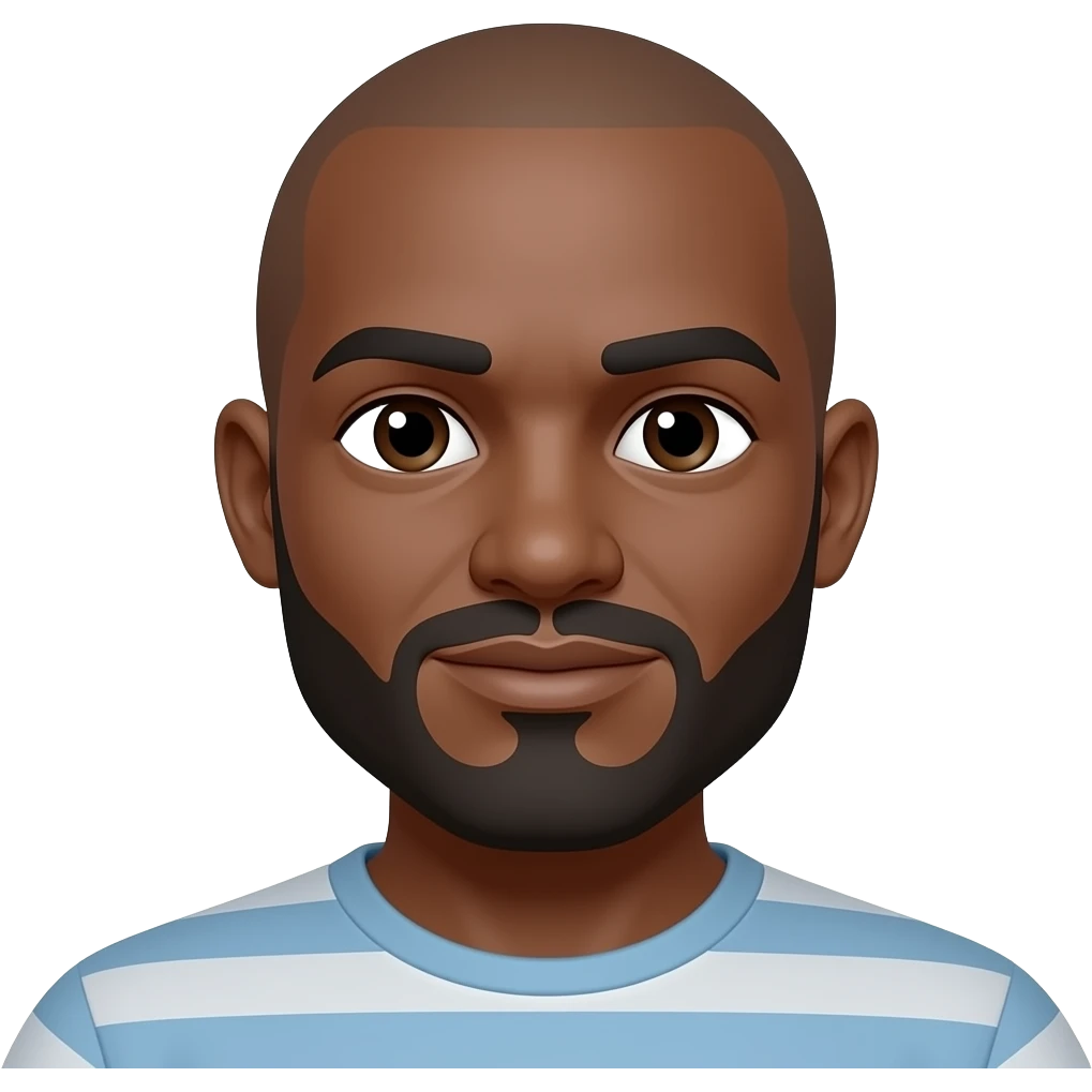 Brown man bald mustache and beard emoji