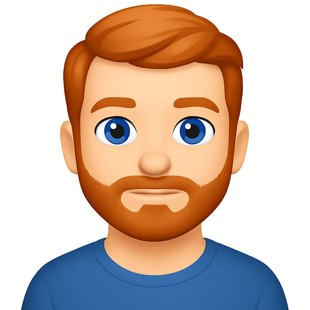 turn the second man in emoji style of the 1st image, match the facial features and clothes emoji