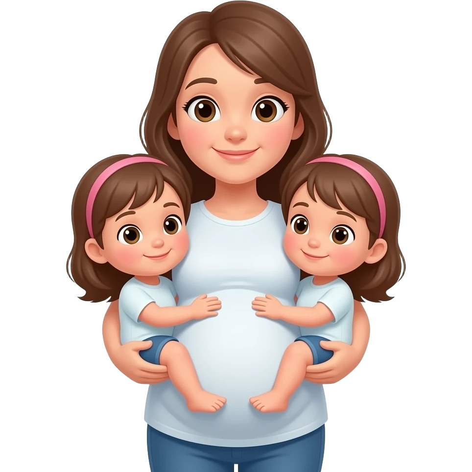 Emotka w ciąży bliźniakami emoji