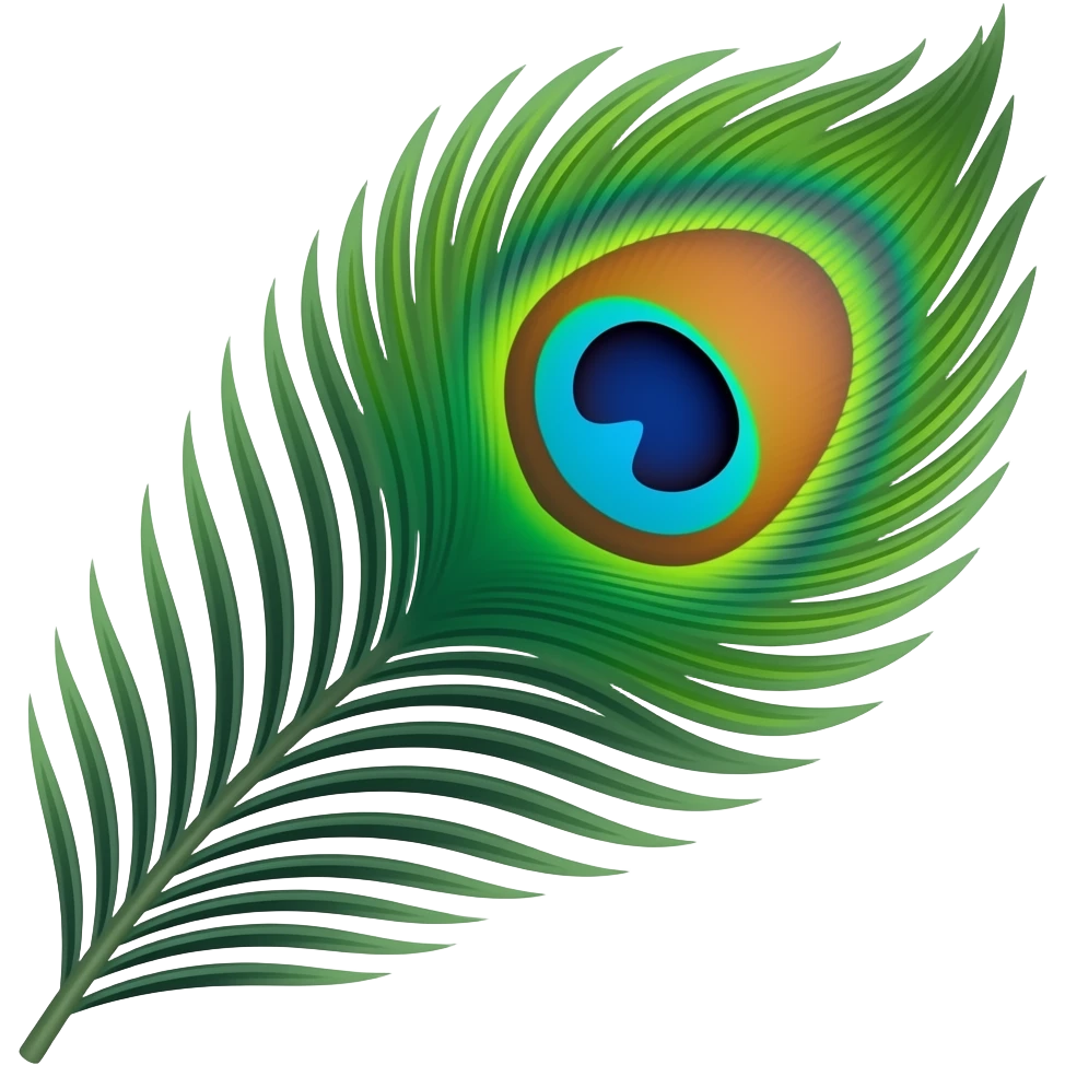 Peacock feather emoji