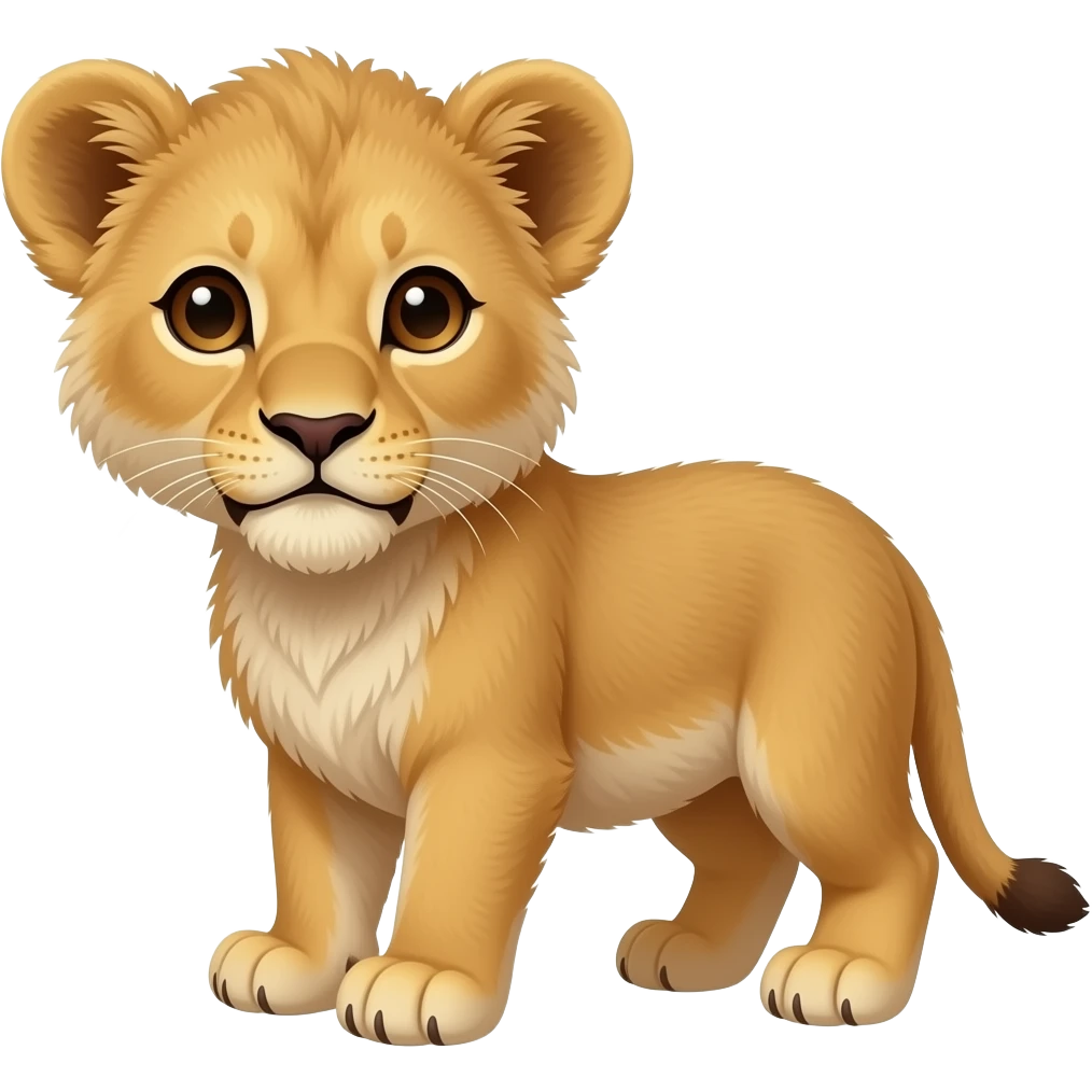 A baby lioness emoji