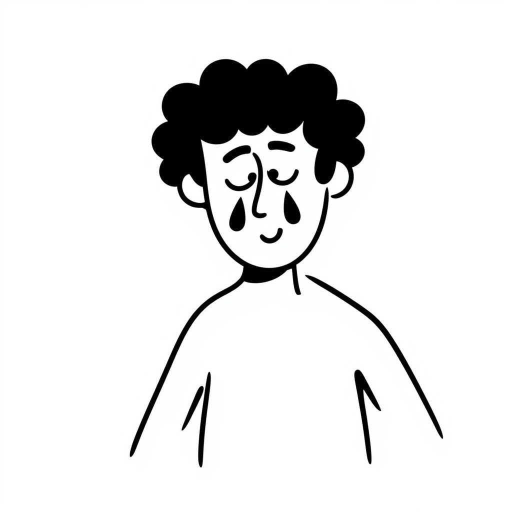 Michelangelo's statue of David with tears, symbolizing the statue crying emoji