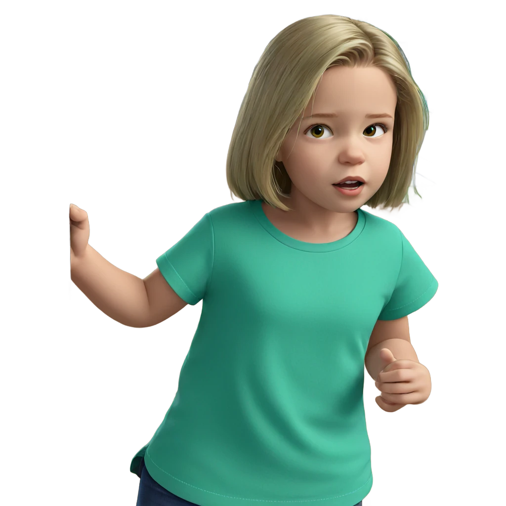young girl in green shirt emoji