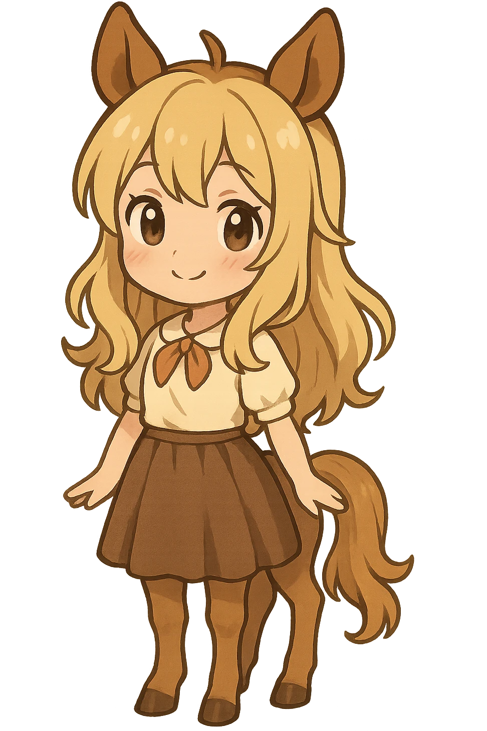 cute horse girl with blonde hair emoji