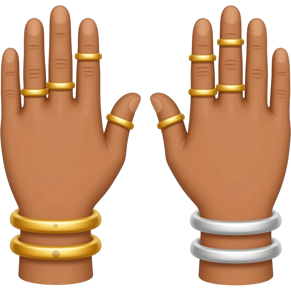 bangles aesthetic emoji with hands wearing emoji