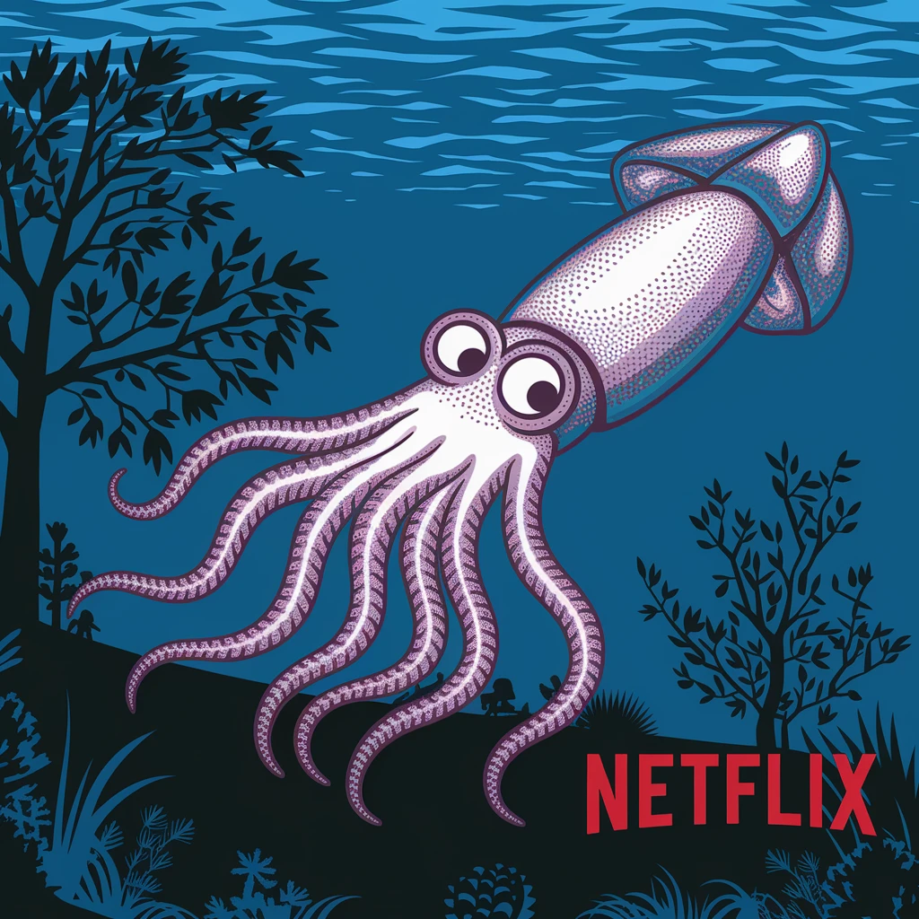 Squid game netflix  le parc atrraction  emoji
