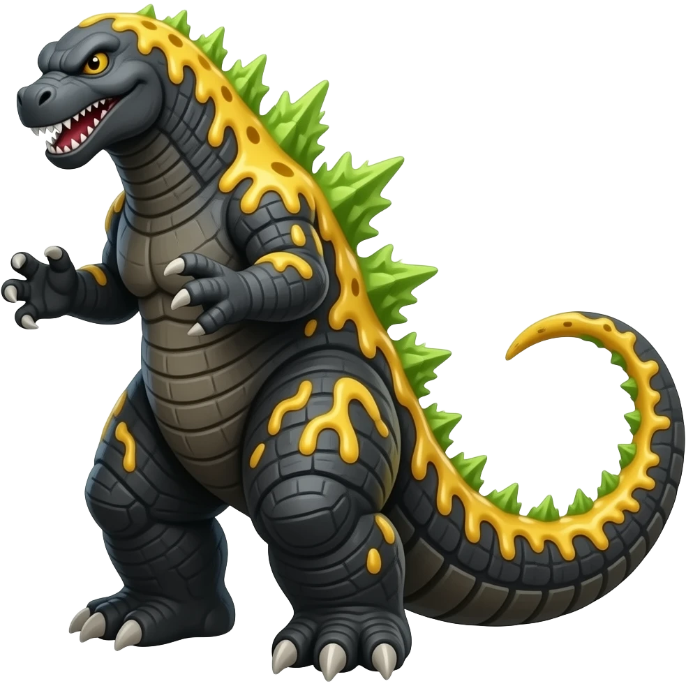 Create a toxic his body cheesy godzilla emoji