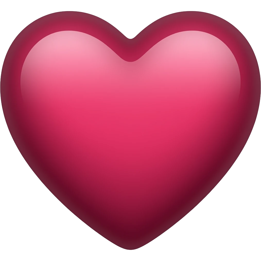 corazón burdeo emoji