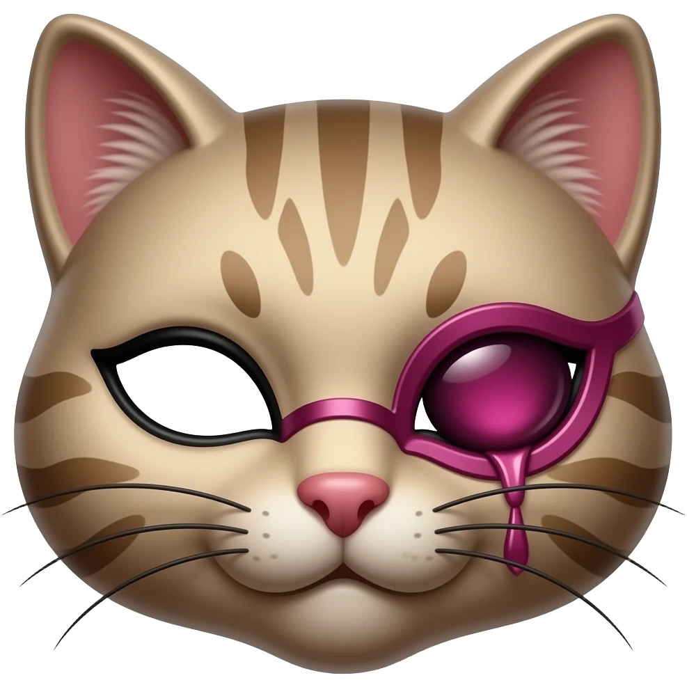 BDSM cat mask emoji