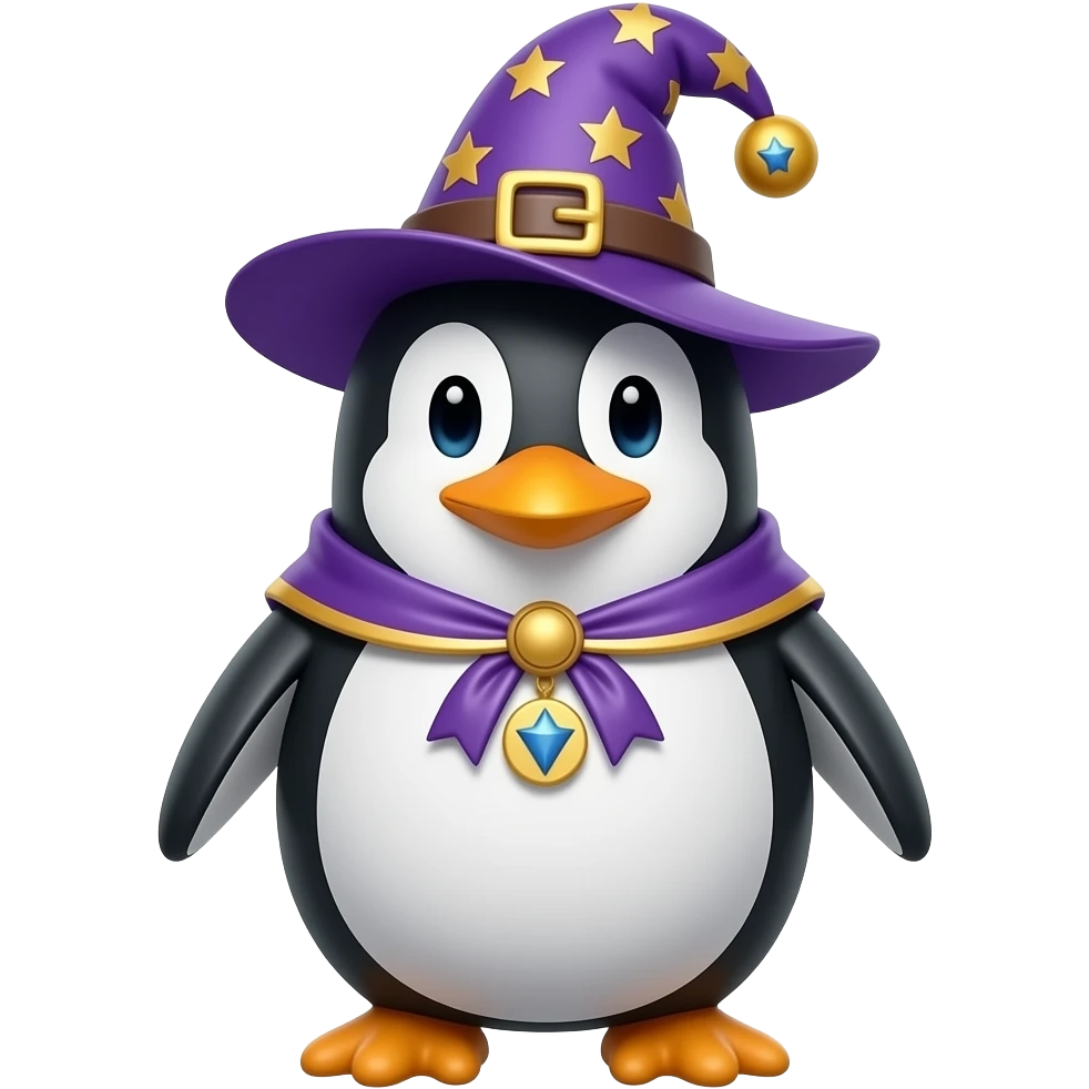 Penguin Wizard emoji