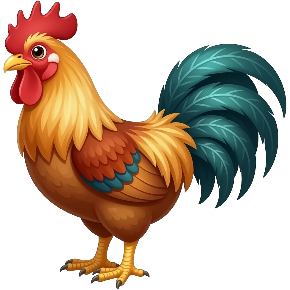 Cartoon cock emoji