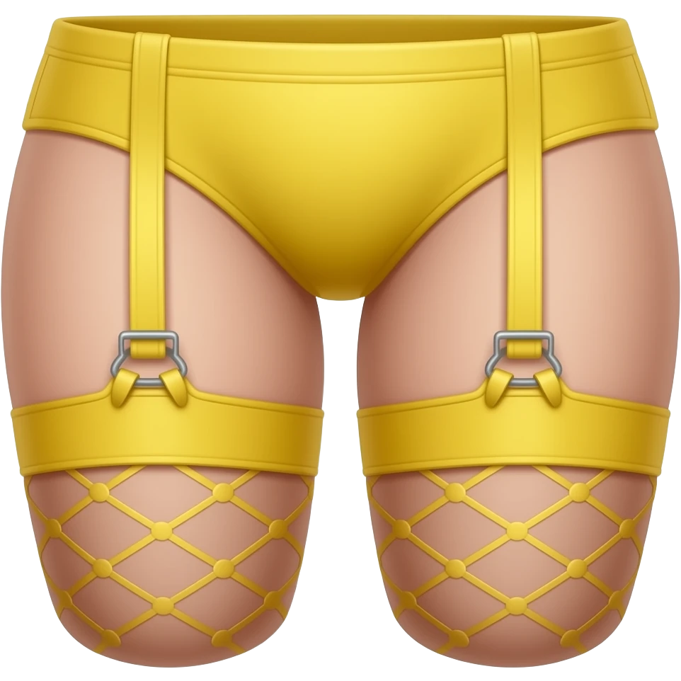yellow cross garters stockings emoji