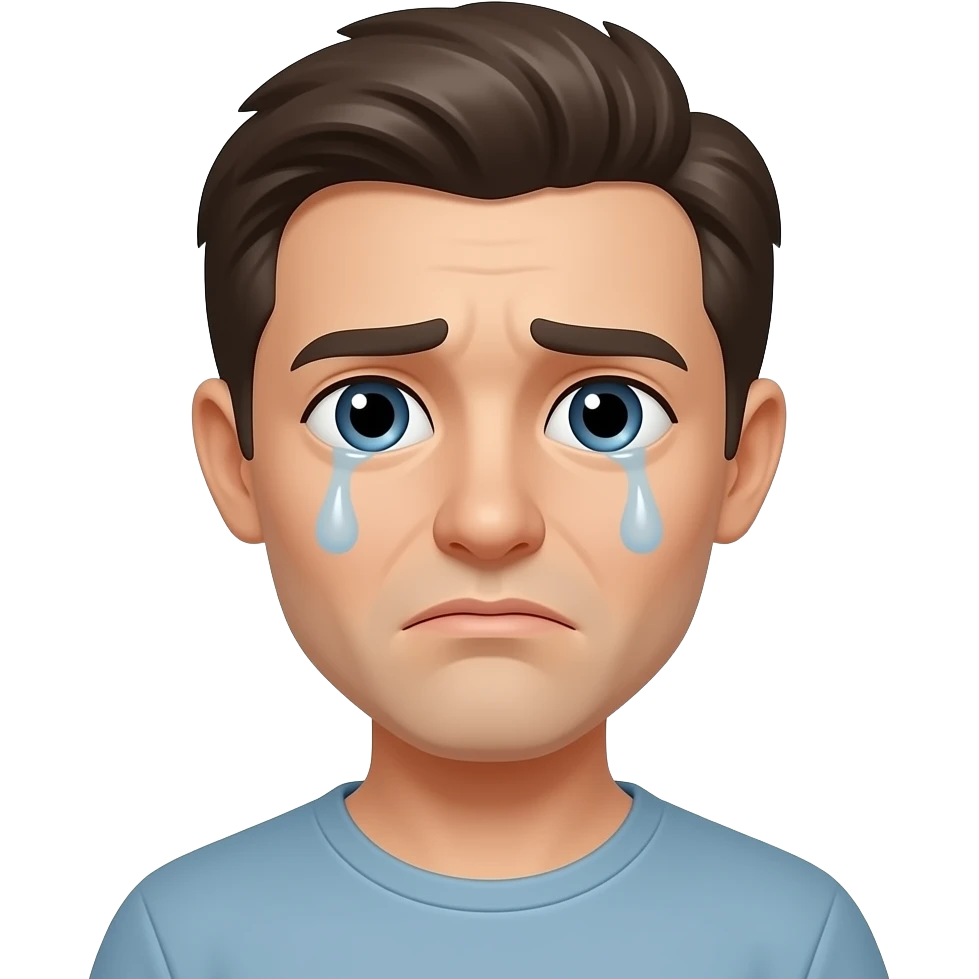 Cabeça de rosto chorando -Emojis.com-Pien emoji