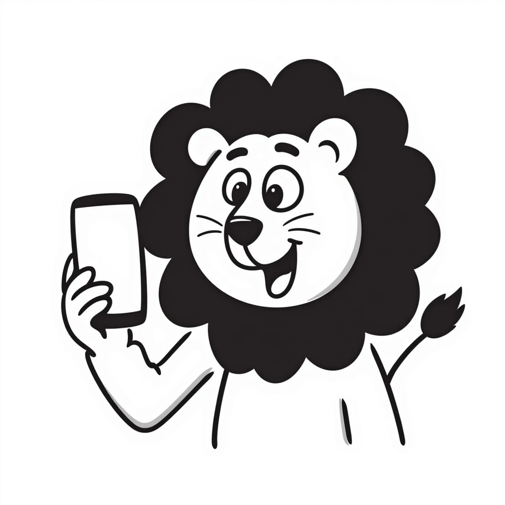 Selfie lion emoji