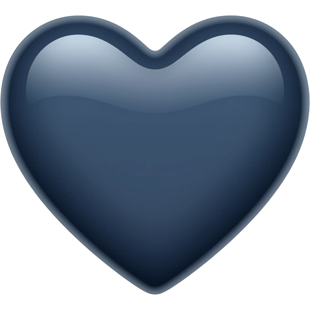 Dark navy blue heart emoji