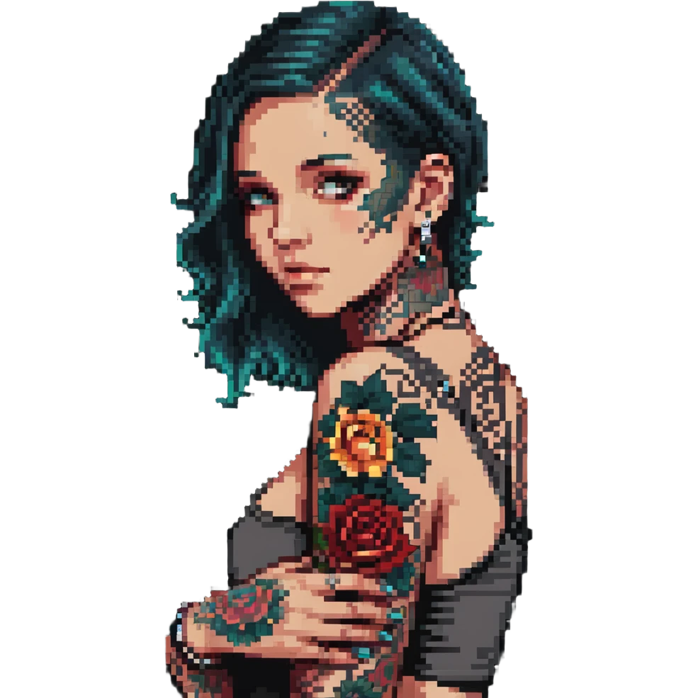 tattooed girl emoji