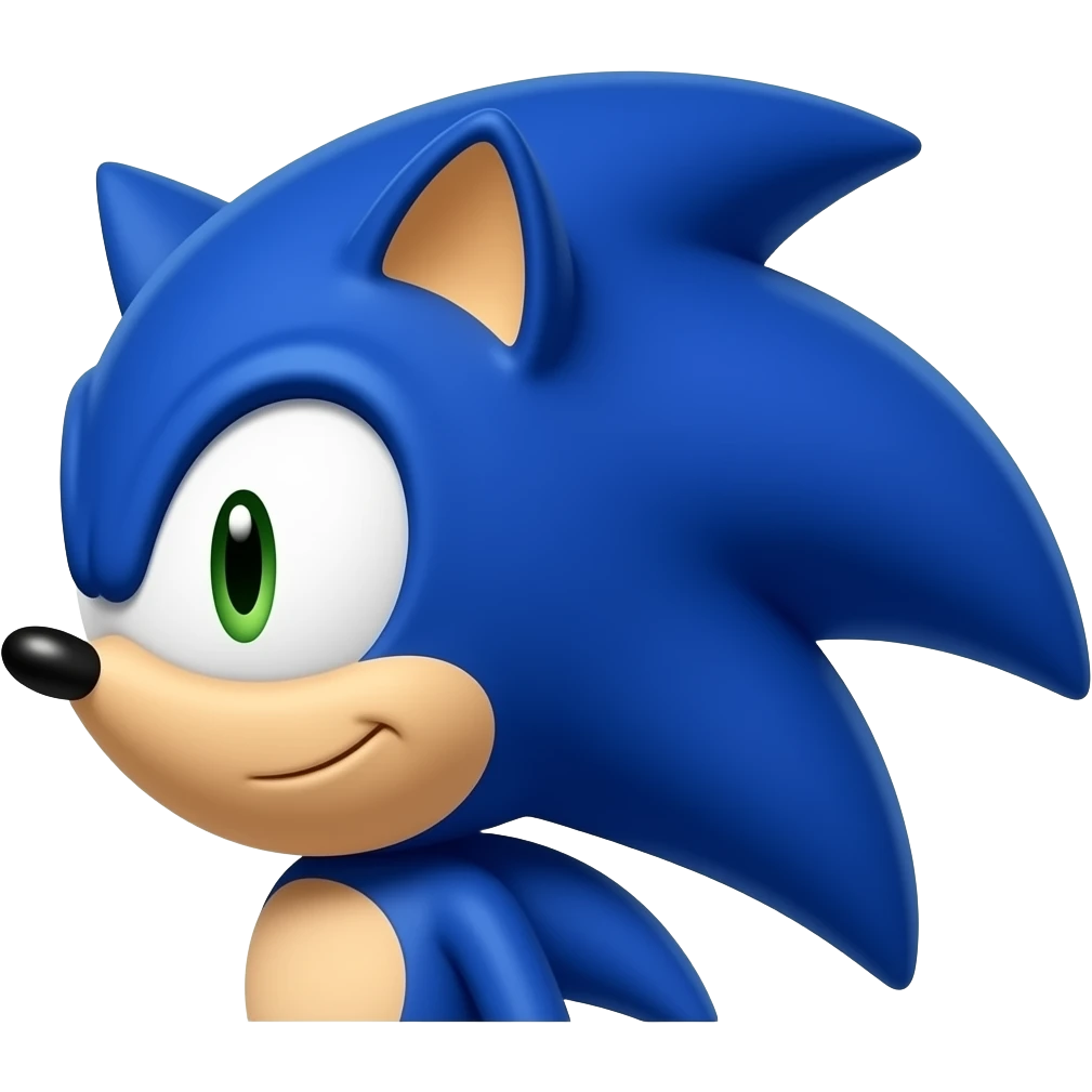 sonic head with side lastly generated emoji