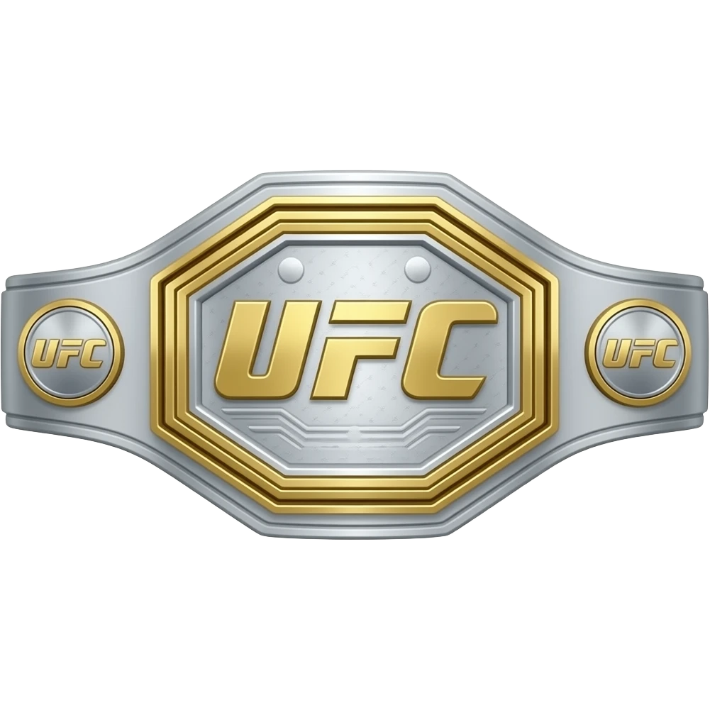 UFC belt silver, long emoji