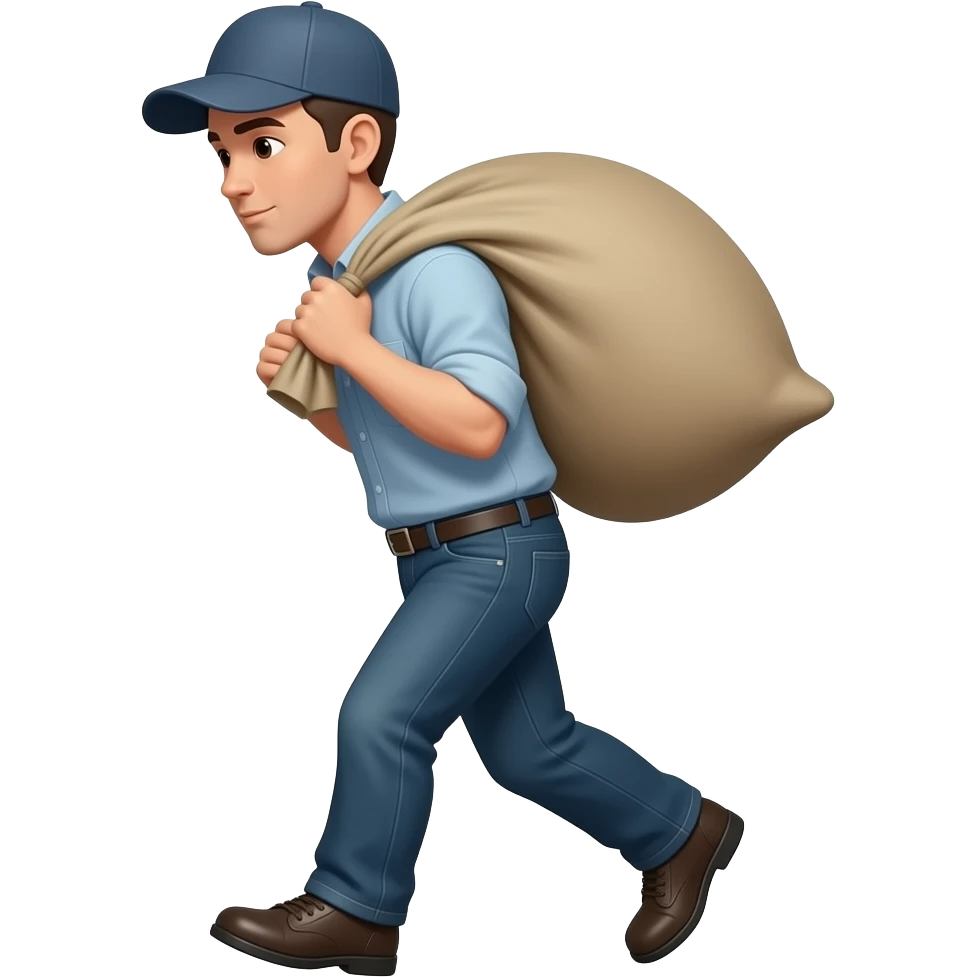 employed carry a sack full body emoji