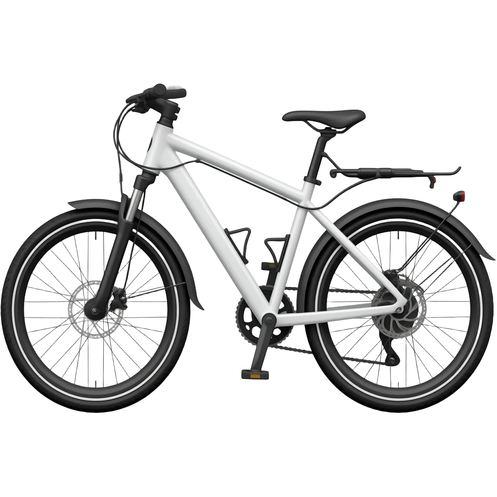 mordern white electric-bike emoji