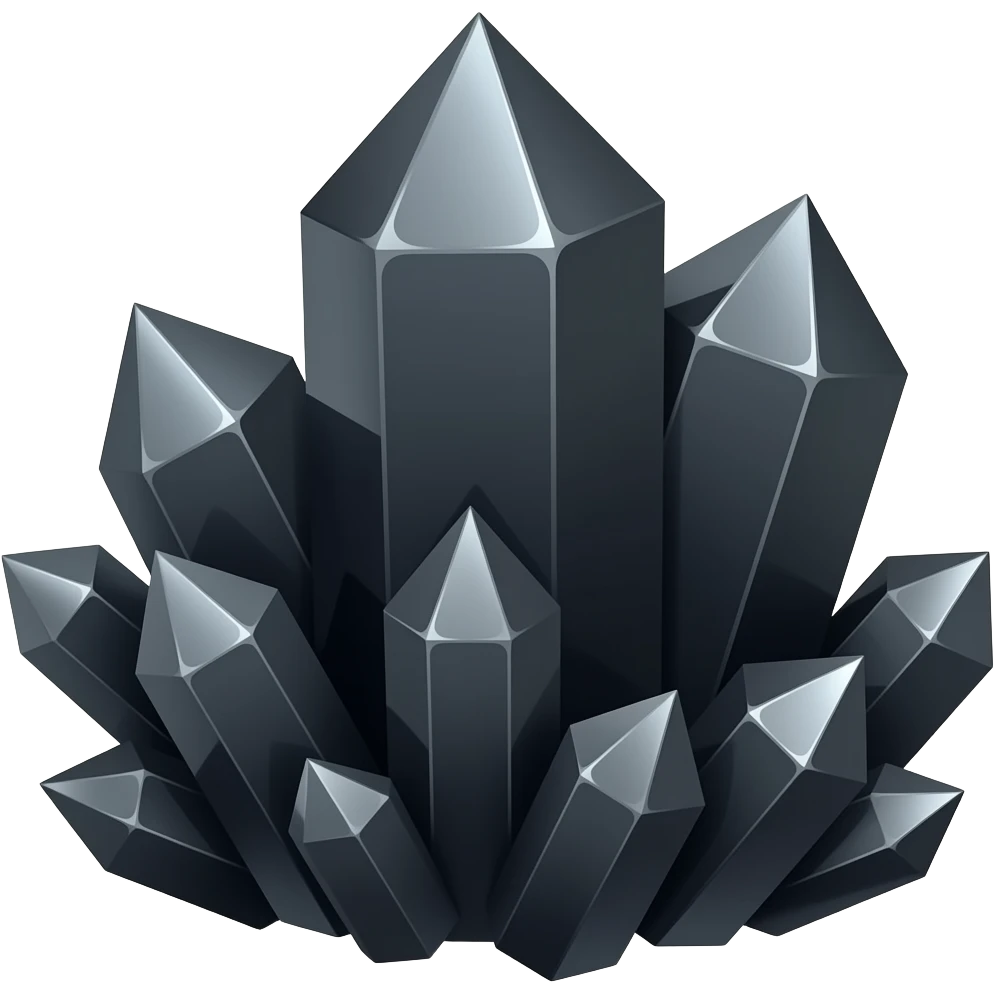 Black onyx crystal cluster emoji emoji