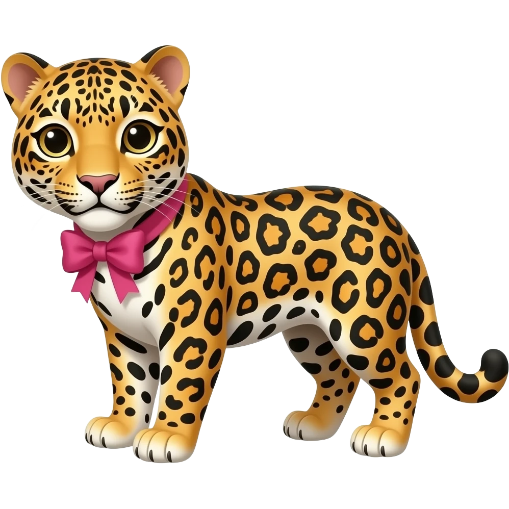 Onça com laço emoji