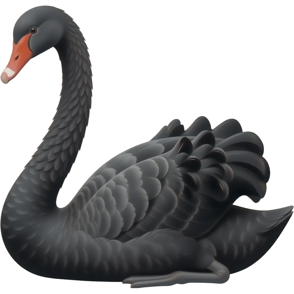 🦢make this emoji as it is but in black colour emoji