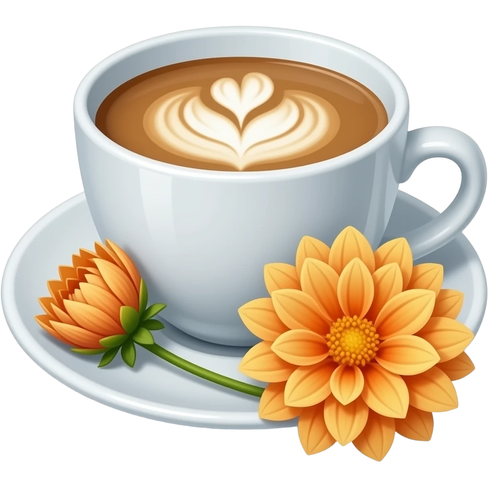 cafe au lait dahlia emoji