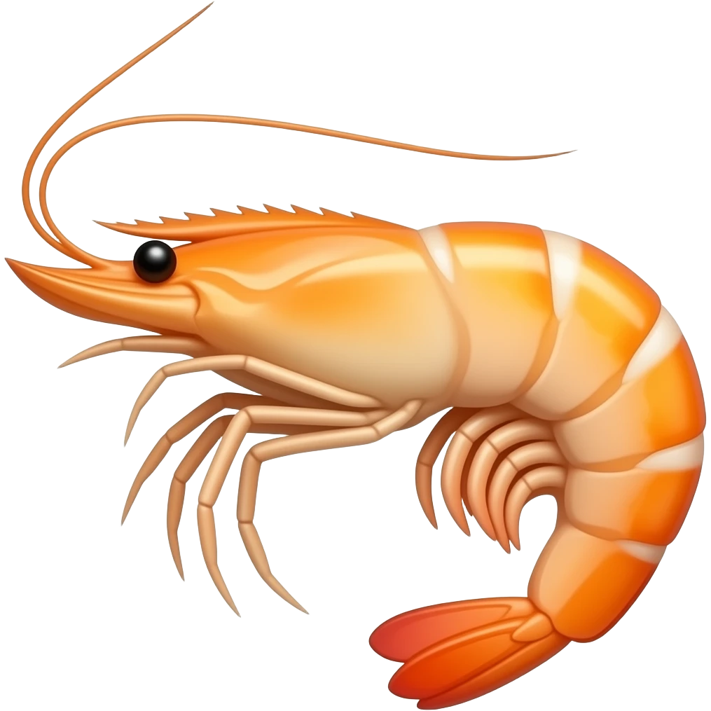 shrimp with a gun emoji