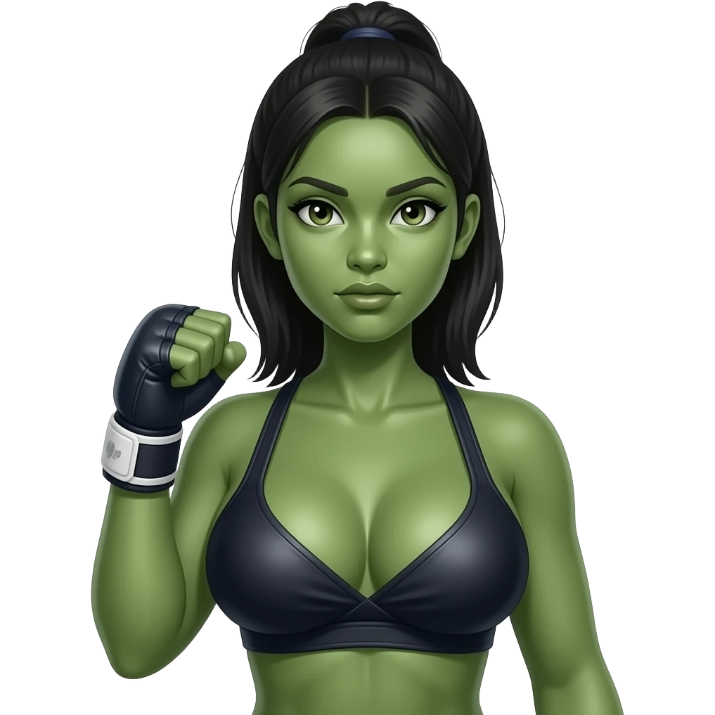 Not green tan Sexy female, Muay thai monster Boobs More monster not green emoji