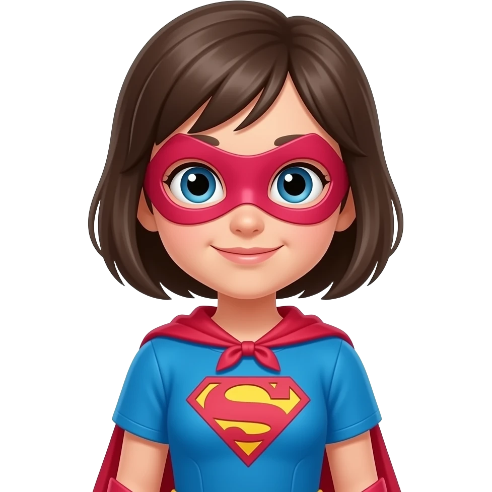 Kids female Wearing Superhero Costumes emoji