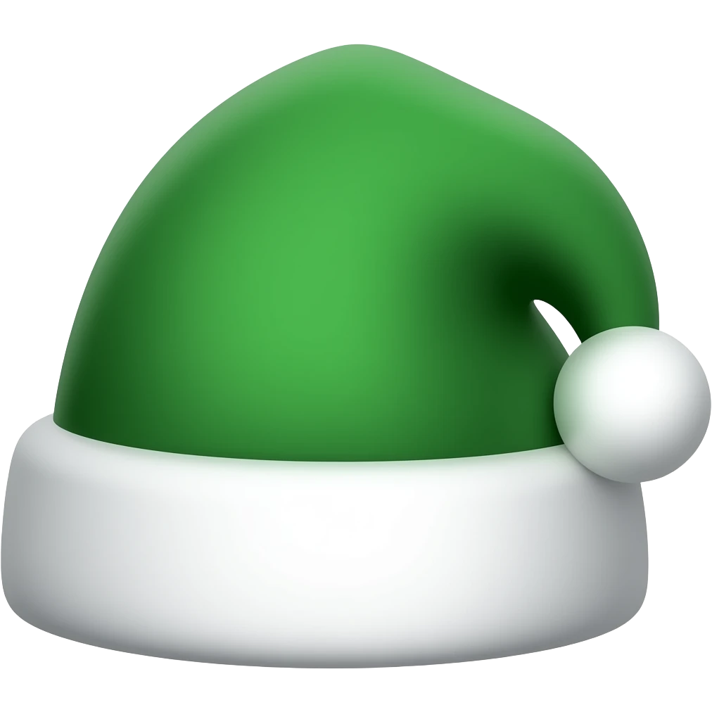 green santa hat emoji