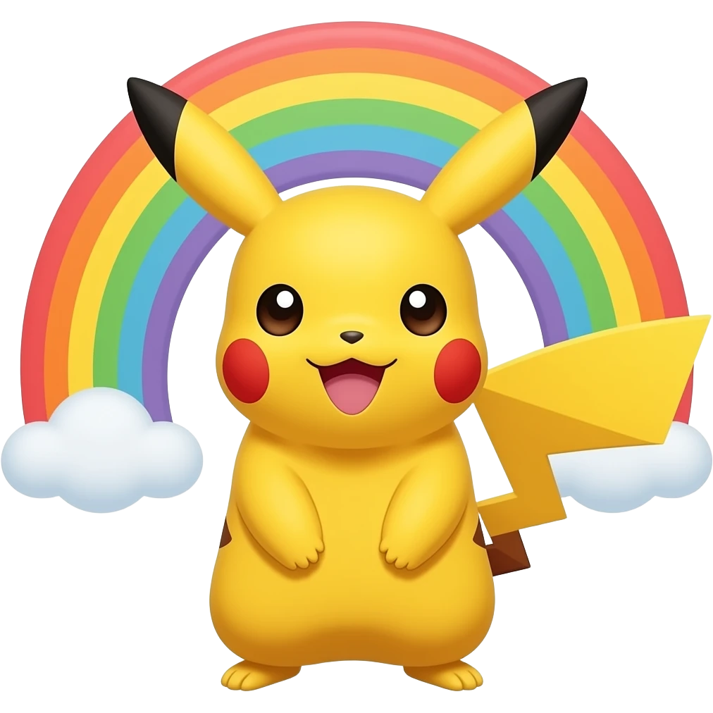 I want a rainbow Pikachu emoji emoji