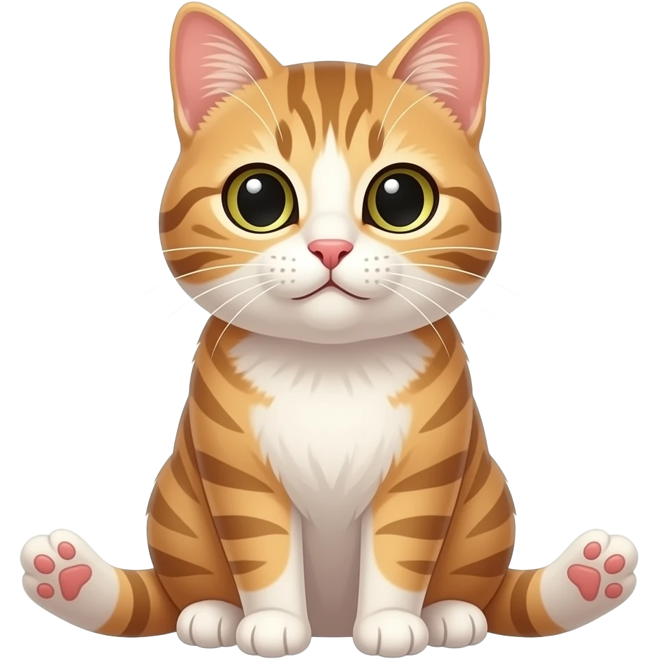 A cat spreading his toes emoji