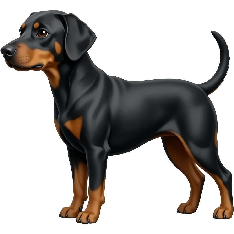 숏다리에 몸이 긴 검정강아지 emoji