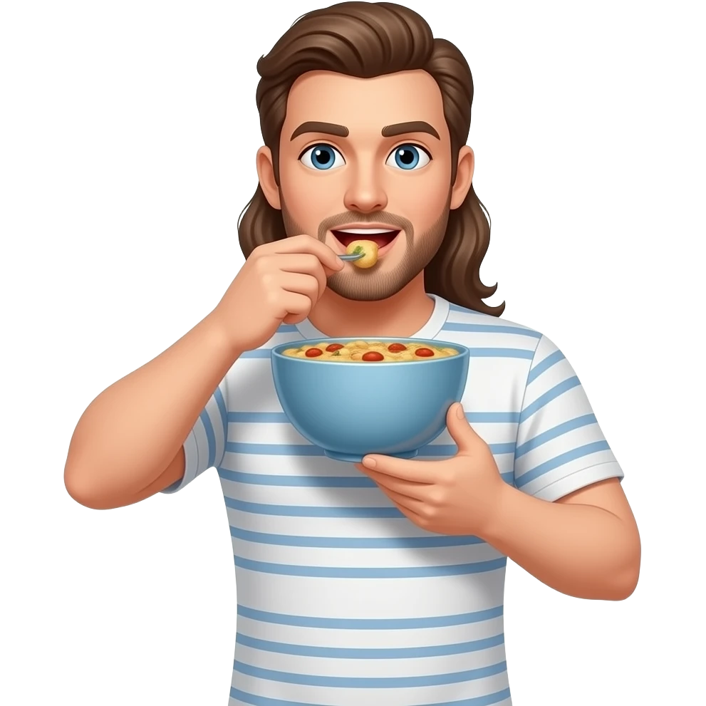 The man eats her boobs emoji