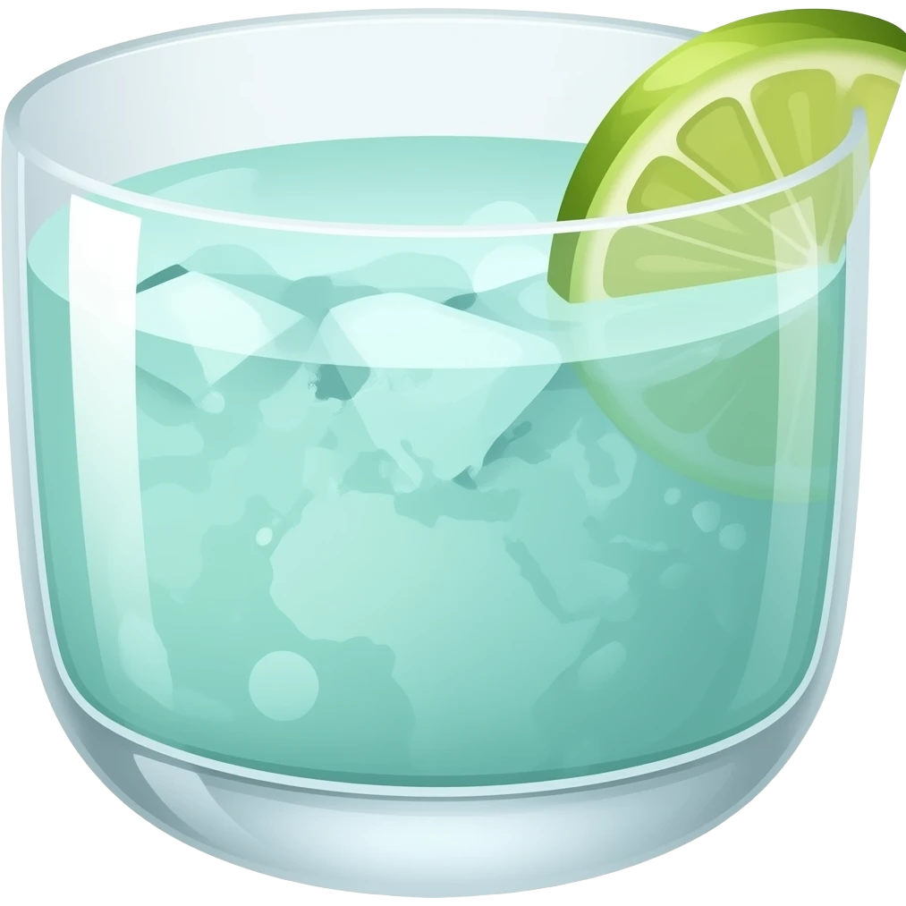 #72EBEA colored cocktail emoji