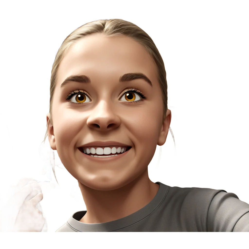 happy girl with boy indoors emoji